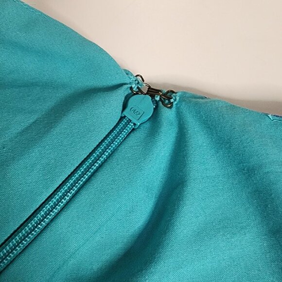 Isaac Mizrahi for Target Dress Womens Size 6 Blue Plaid V Neck Sleeveless Zip - Picture 8 of 8